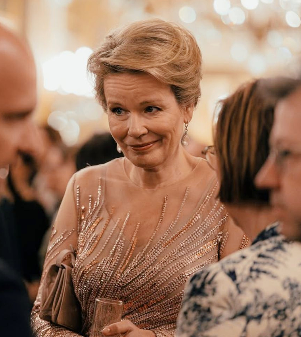 Queen Mathilde's Style at the Spring Concert: A Jumpsuit with an Embroidered Bodice Queen Mathilde of Belgium