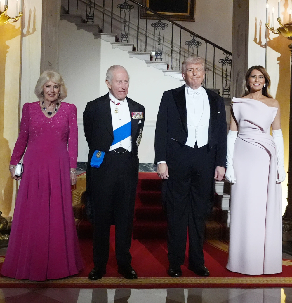King Charles III at The White House Dinner: Humor, History, and a Carefully Calculated Gift President Donald Trump and Melania pose for a photo with King Charles and Queen Camilla