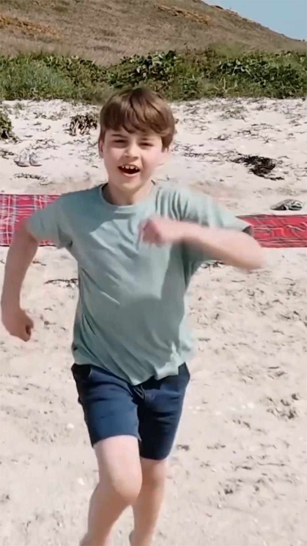 Behind the Scenes of Prince Louis’ New 8th Birthday Photo and Video Prince Louis running.