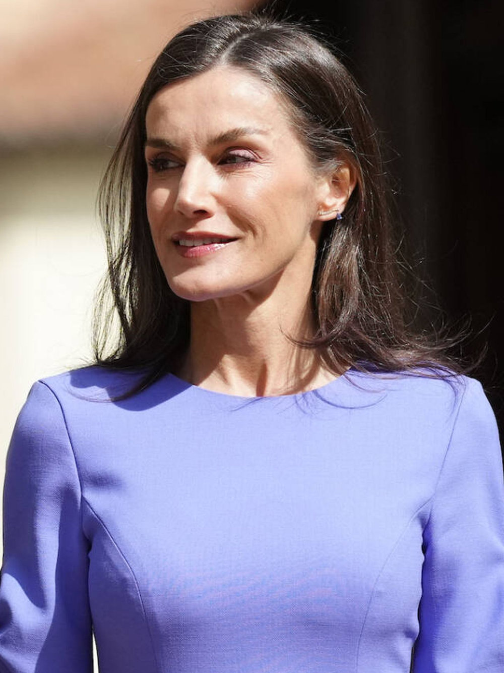 Queen Letizia Turned Heads at The Cervantes Prize in a Blue Carolina Herrera Dress Queen Letizia of Spain.