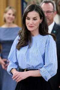 Queen Letizia Repeats Her Bestselling Adolfo Domínguez Blouse With a Styling Twist Queen Letizia's Office Style