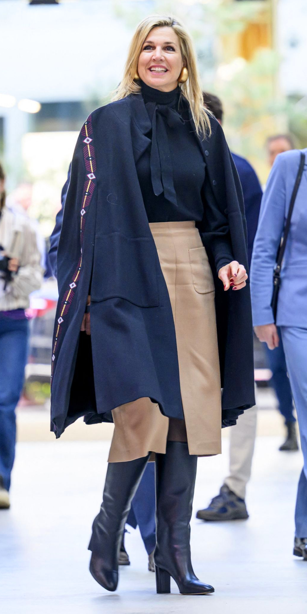 Queen Maxima Wears a Coat by Kenyan Designer Anna Trzebinski on Her Visit to Arnhem Queen Máxima's Style in Arnhem