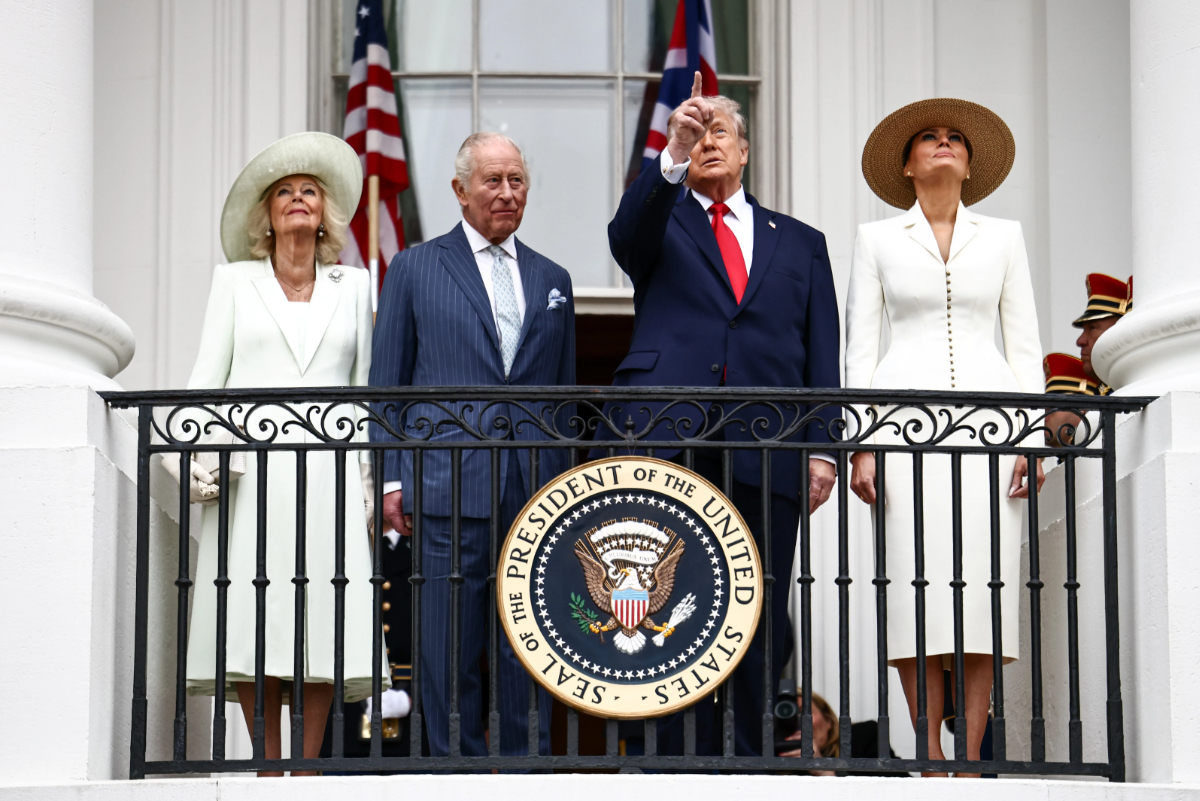 King Charles's Historic Address to the United States Congress President Donald Trump, Melania Trump, King Charles III and Queen Camilla