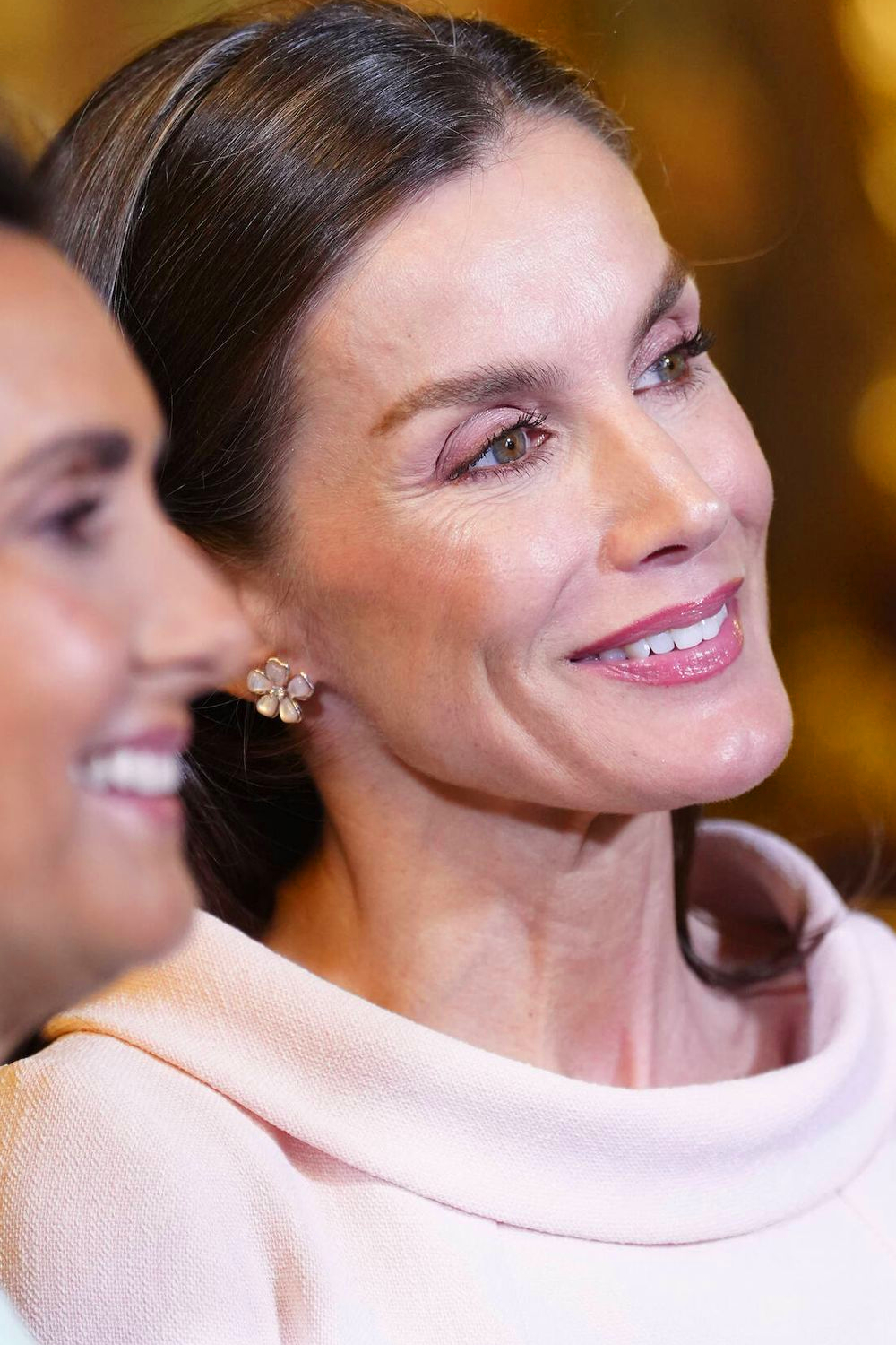 Queen Letizia Debuts a Macaron-Pink Dress and Carolina Herrera Pumps Queen Letizia of spain