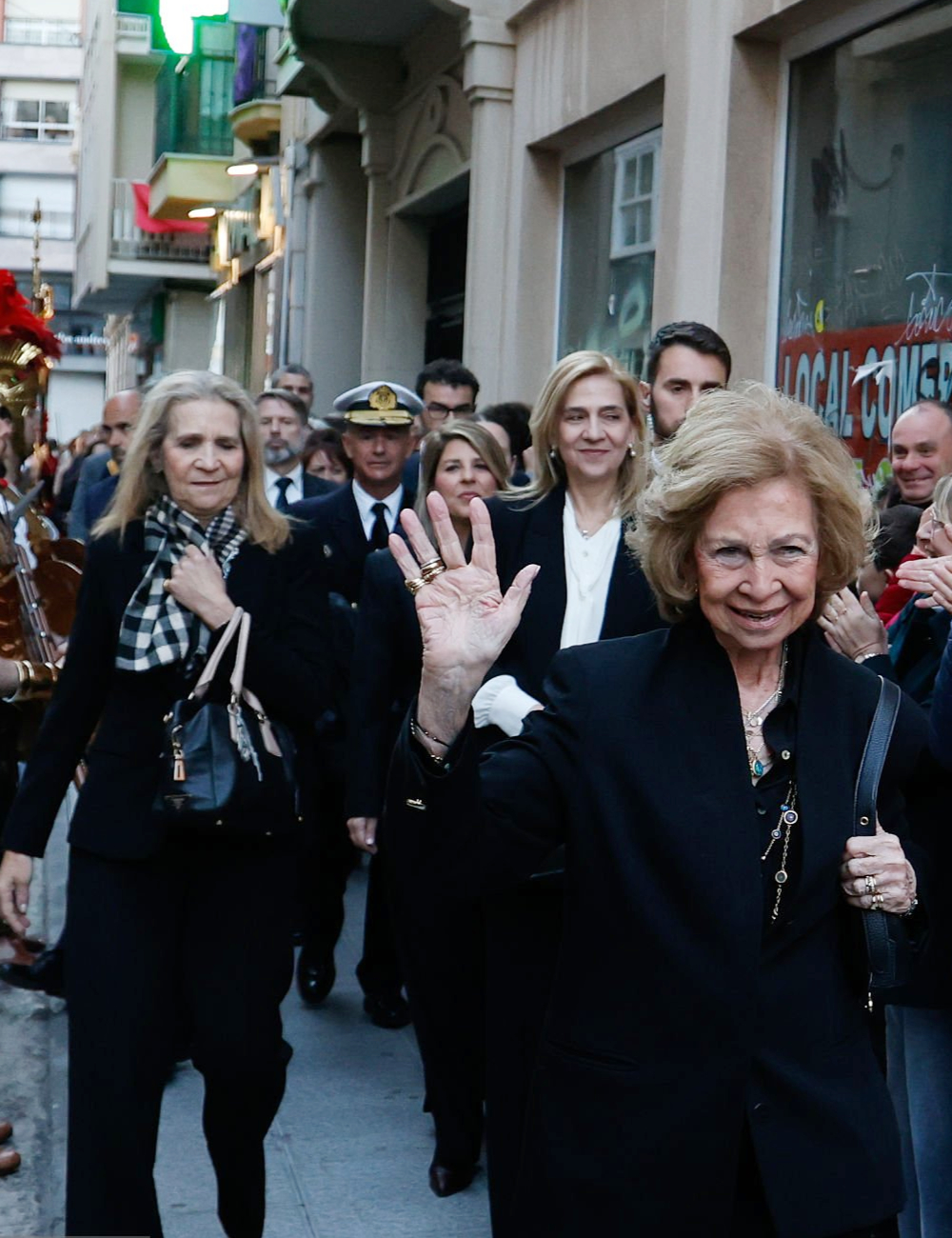 Queen Sofia and Her Daughters Elena and Cristina Spent Holy Week in Murcia Queen Sofía, Elena, and Cristina spent Holy Week in Murcia