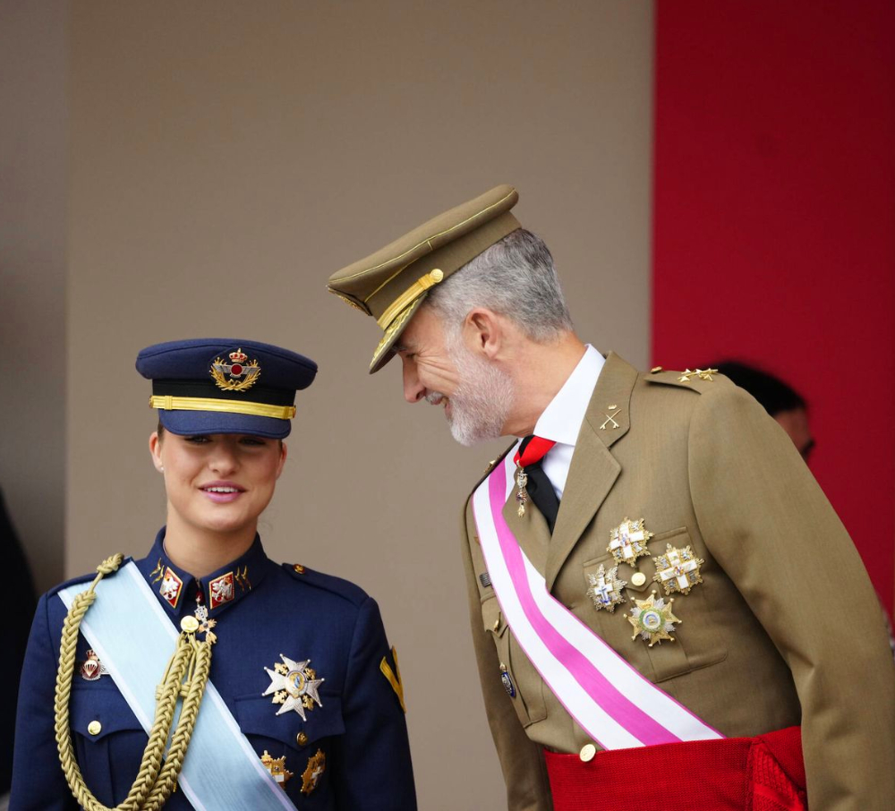 Princess Leonor's Debut at Armed Forces Day in Vigo Princess Leonor and King Felipe.