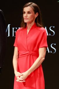 Queen Letizia Returns to Red With a New Kimono-Style Dress in Toledo Queen Letizia's New Red Dress at Teatro Rojas in Toledo