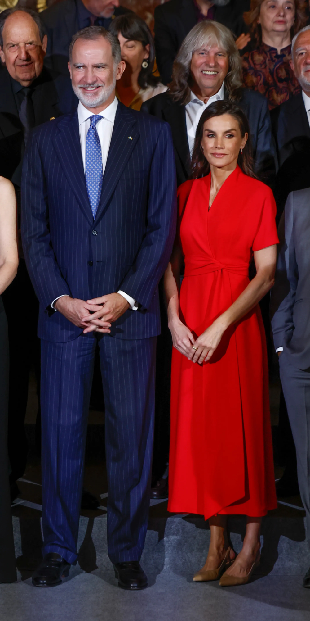 Queen Letizia Returns to Red With a New Kimono-Style Dress in Toledo King Felipe and Queen Letizia in Toledo