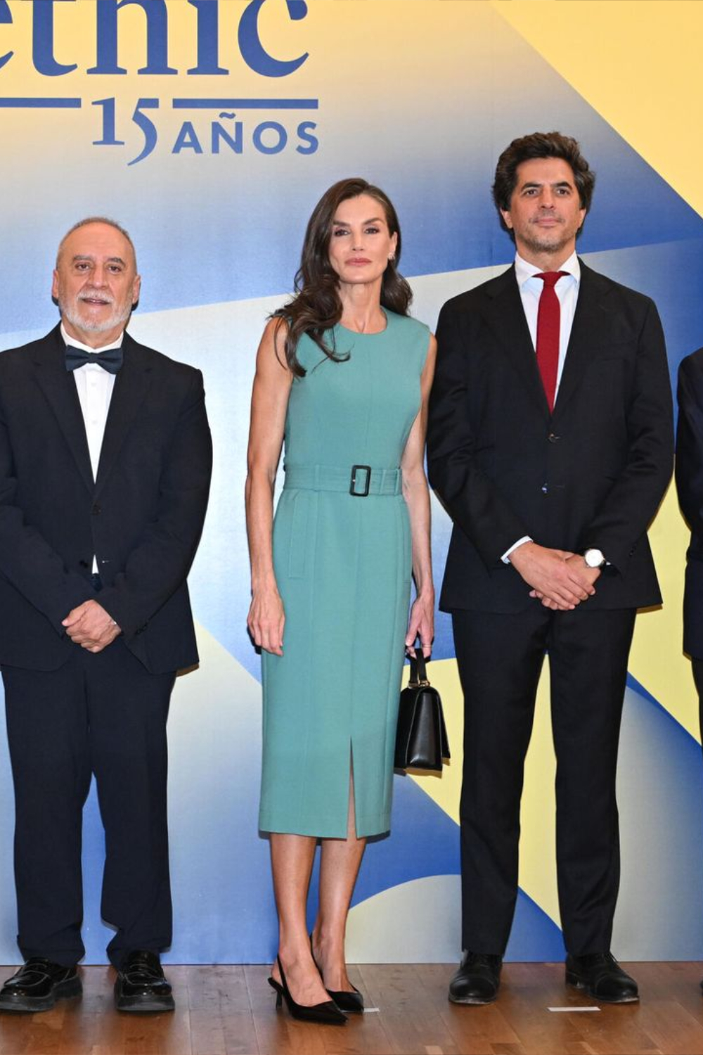 Queen Letizia Brings Back Her Green Hugo Boss Dress Queen Letizia's Green Dress