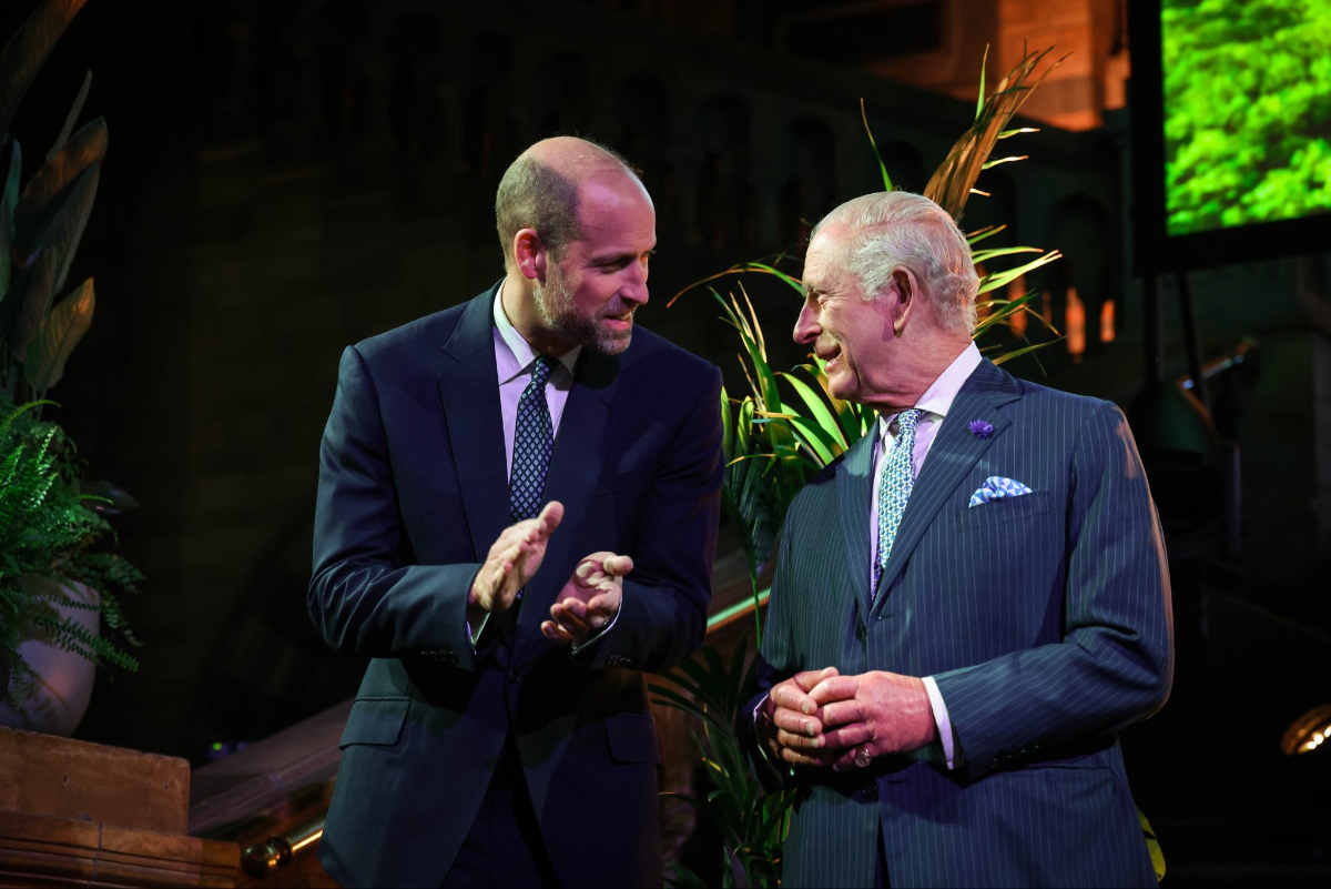 Prince William's 44th Birthday: Why is Charlotte the Only One in the Photo? A photo of King Charles congratulating his son William.