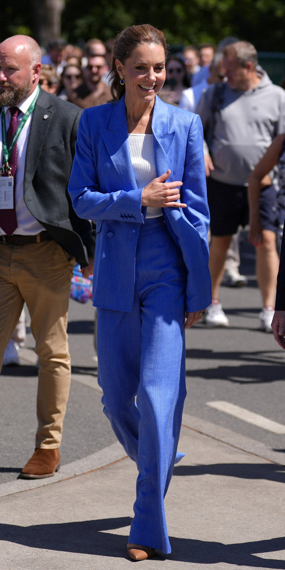 Kate Middleton's Blue Suit Steals the Show at Wimbledon The Princess of Wales wore a light blue suit from Gabriela Hearst