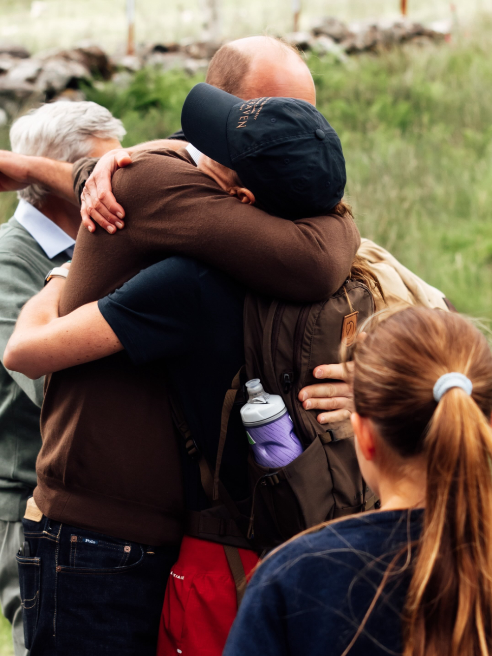 Why Did Kate Middleton Take On The Three Peaks Challenge? Kate and William give each other a big hug.