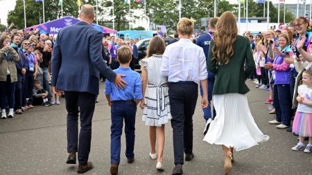 The Wales Family Charms Crowds During a Relaxed Day at the Commonwealth Games The Wales Family at the Commonwealth Games in Glasgow