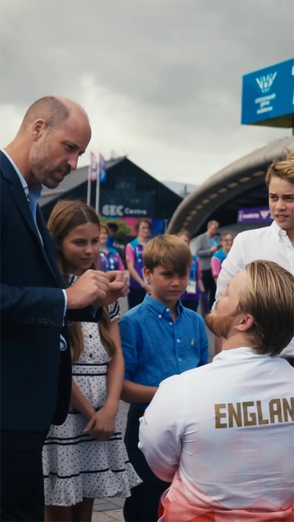 The Wales Family Charms Crowds During a Relaxed Day at the Commonwealth Games George, Charlotte, and Louis Enjoy a Day of Sports