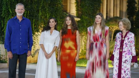 Princess Leonor and Infanta Sofia Join Royal Family at Marivent Reception Spanish Royal Family at the Marivent Palace Reception