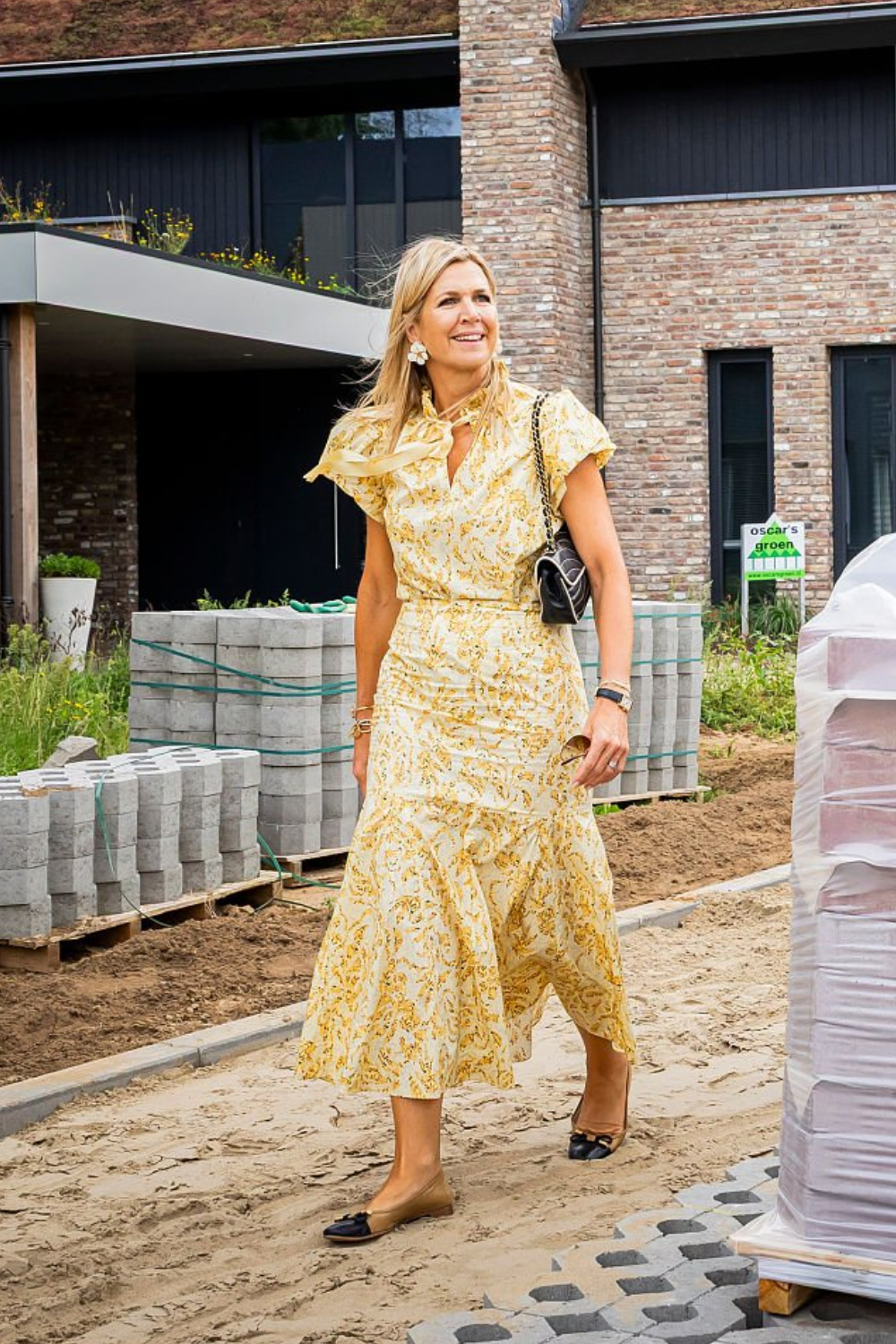 Queen Maxima Turns Heads in a Yellow Ulla Johnson Set Queen Maxima during a working visit to the Achterhoek region